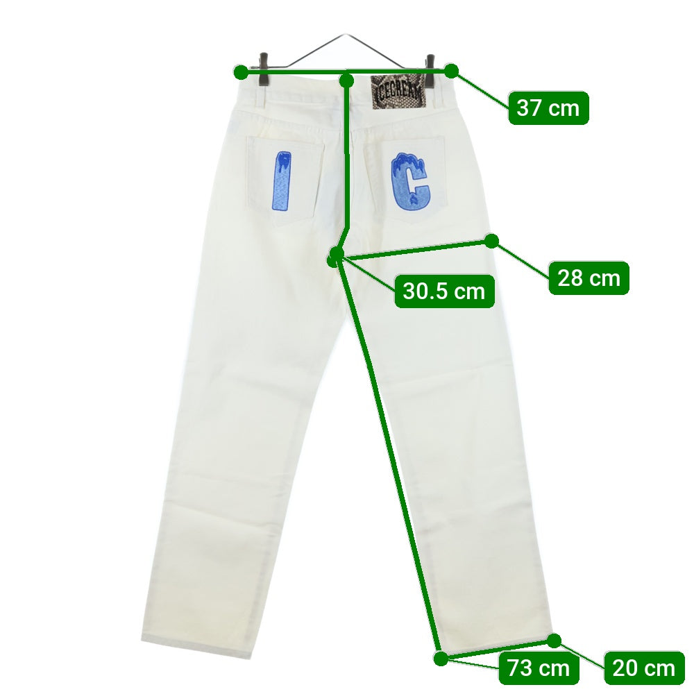 BILLIONAIRE BOYS CLUB(ビリオネアボーイズクラブ) ICE CREAM STRAIGHT JENAS アイスクリーム ストレート デニムパンツ ホワイト 1539355