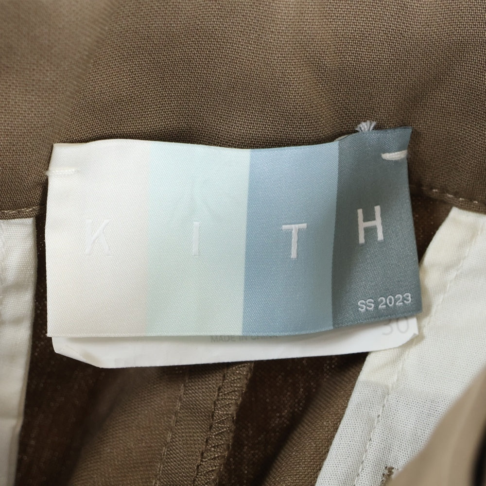 KITH(キス) 23SS Montrose Belted Pant モントローズ ベルトパンツ ブラウン KHM060279