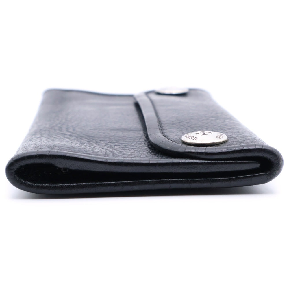 Travis Walker(トラヴィスワーカー) コンチョ付き アイアンクロスモチーフ レザー トラッカーウォレット 財布 ブラック