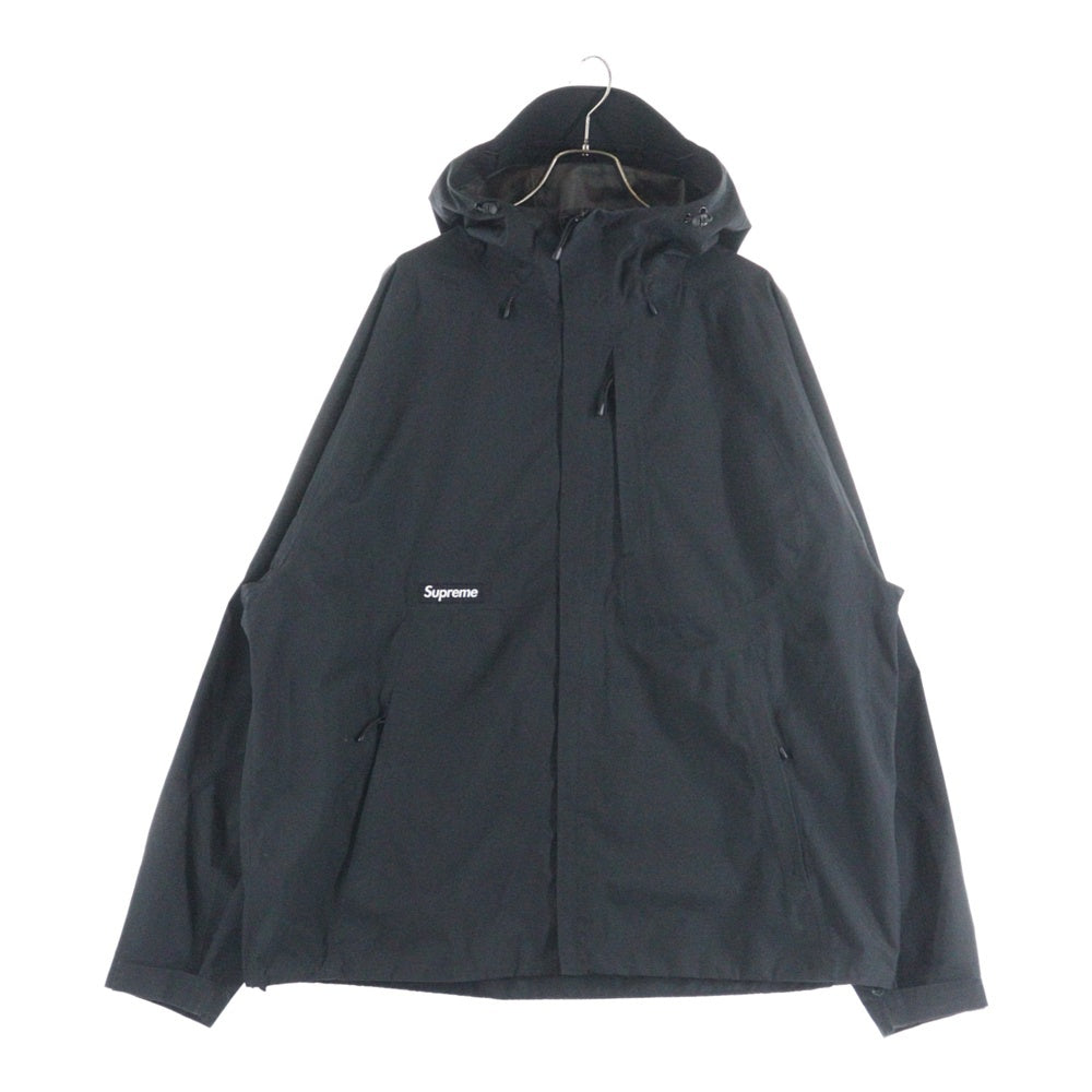 SUPREME(シュプリーム) 22SS Gore-Tex Paclite Jacket ゴアテックスパックライトジャケット ジップアップナイロンフーデットジャケット ブラック