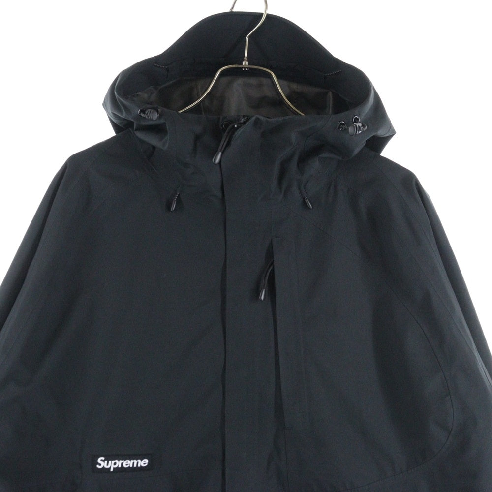 SUPREME(シュプリーム) 22SS Gore-Tex Paclite Jacket ゴアテックスパックライトジャケット ジップアップナイロンフーデットジャケット ブラック