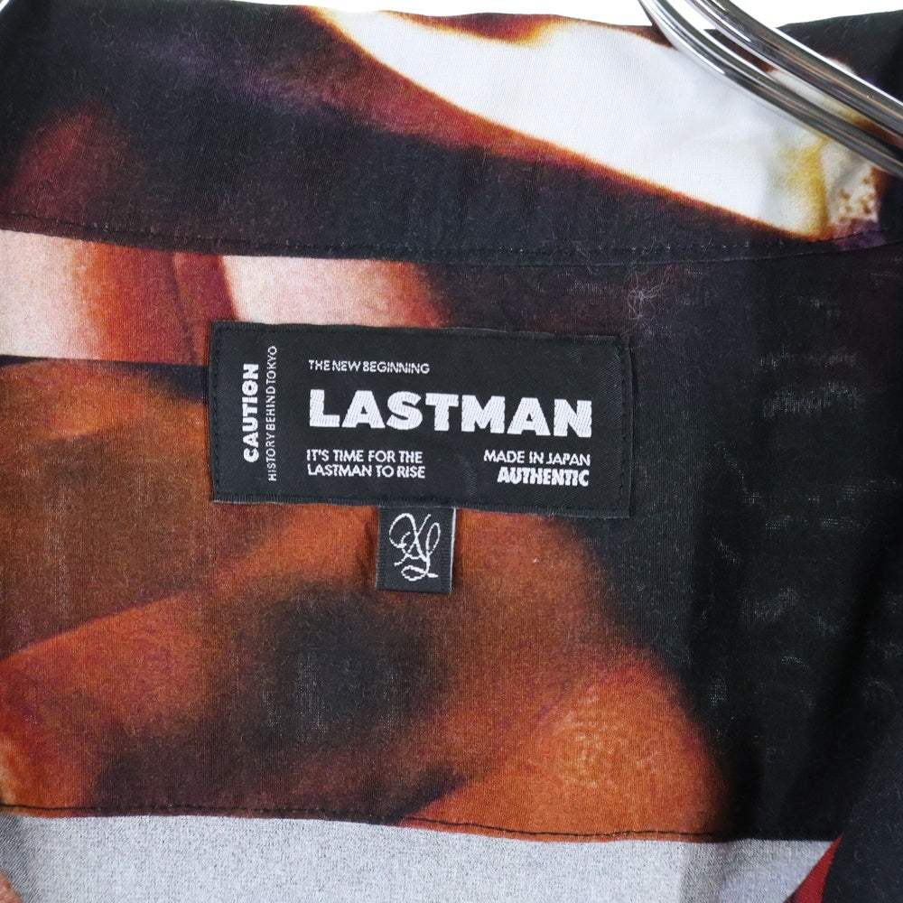 LASTMAN(ラストマン) Printed Open Colloar Shirt L/S STUFF プリンテッドロングスリーブオープンカラーシャツ スタッフ 総柄レーヨン長袖シャツ 242LM-SH01 マルチカラー