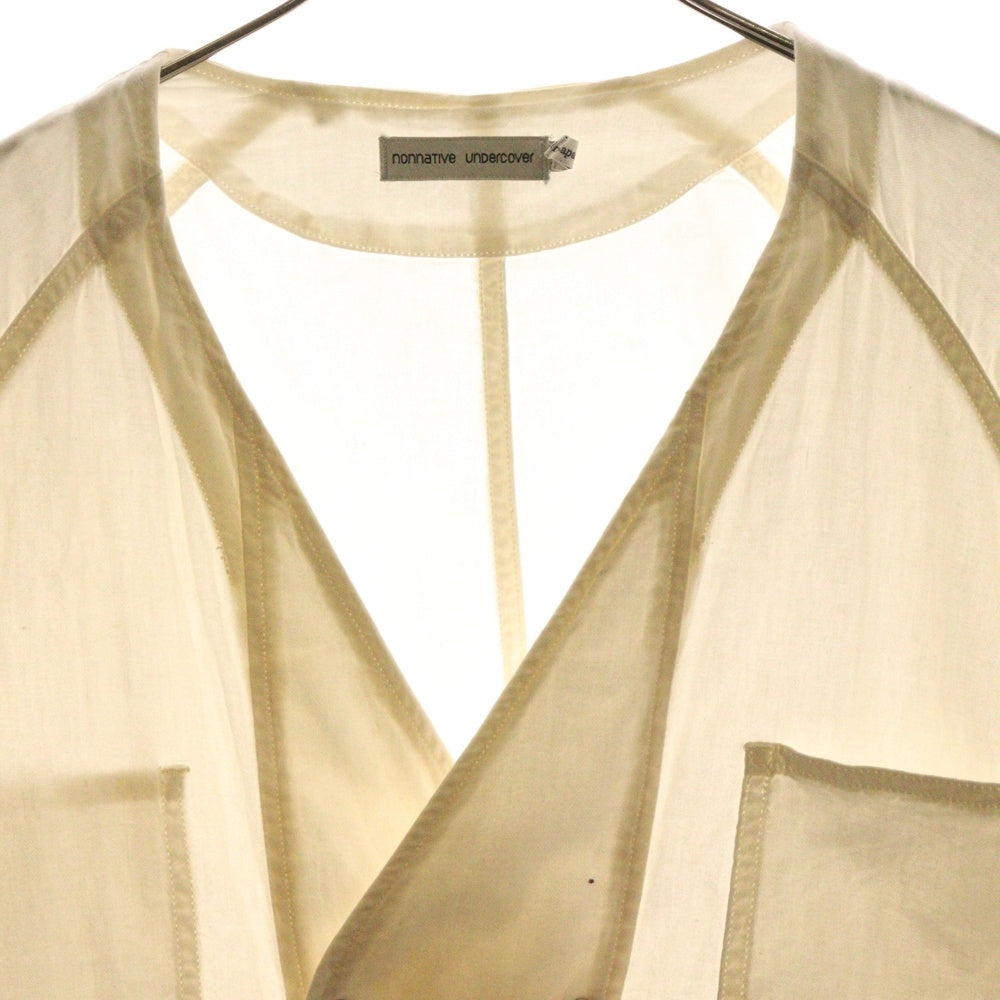nonnative(ノンネイティブ) 24SS ×UNDERCOVER Monk Jacket Cotton Paper Viera Overdyed アンダーカバー モンクジャケットペーパービエラオーバーダイド 長袖シャツ UN-J0302