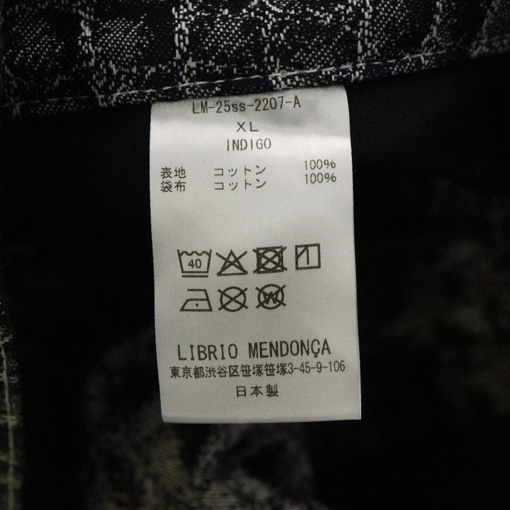 LIBRIO MENDONCA(リブリオ メンドンサ) メンドンサ 25SS Teeth Jacquard Pattern Denim Pants ティースジャガードパターン パイソン総柄 デニムパンツ LM-25ss-2207-A