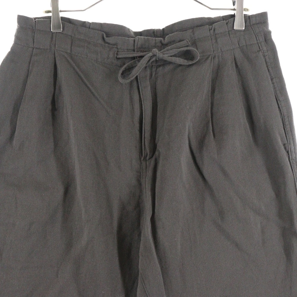 nonnative(ノンネイティブ) 24AW Voyager Easy Pants W/Li Twill ボイジャーイージーパンツウールリネンツイル ドローストリングワイドパンツ NN-P4523 ブラウン