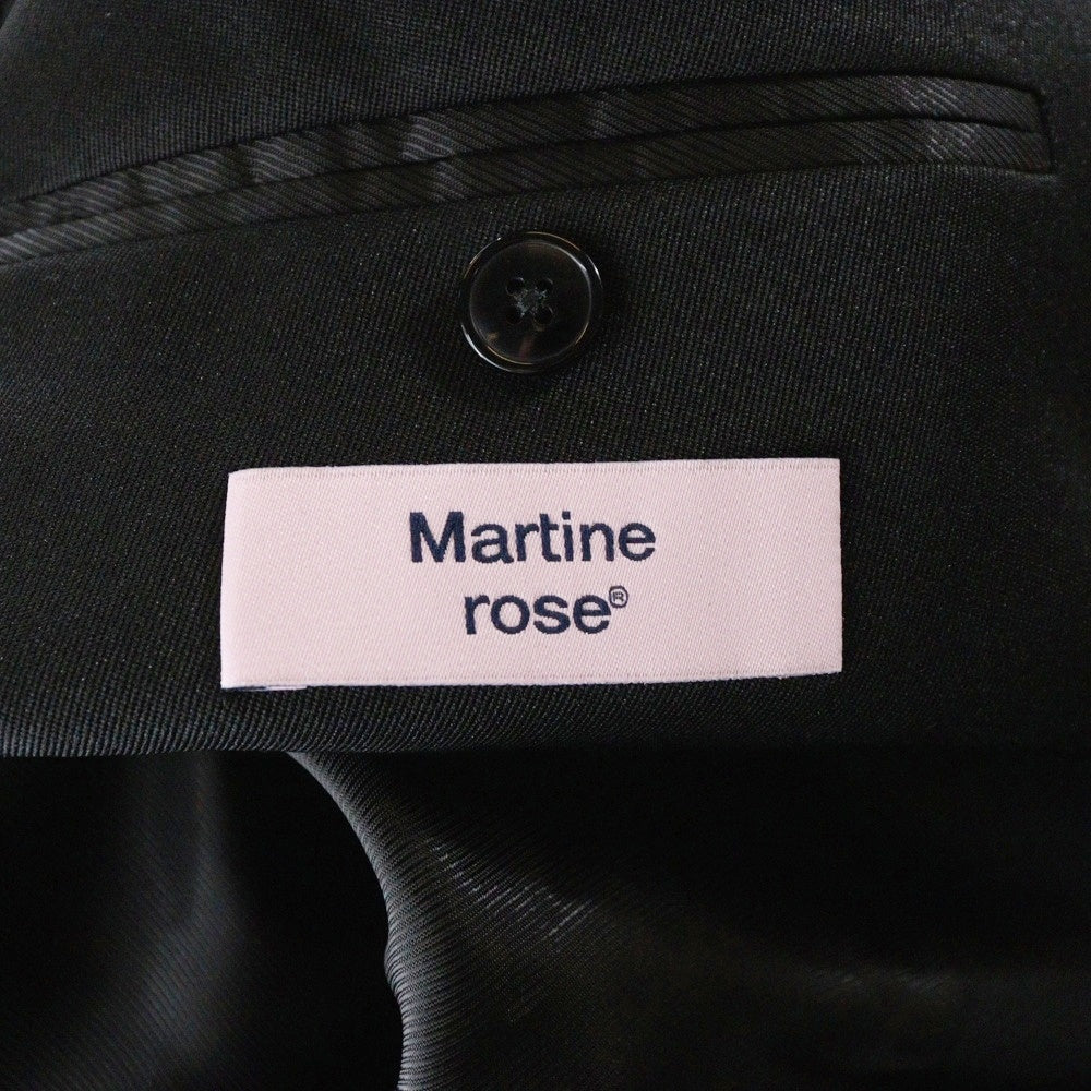 MARTINE ROSE(マーティンローズ) 23SS Oversized Wrap Jacket オーバーサイズドラップジャケット 2B変形ドレープテーラードジャケット CMRSS23-332 B ブラック