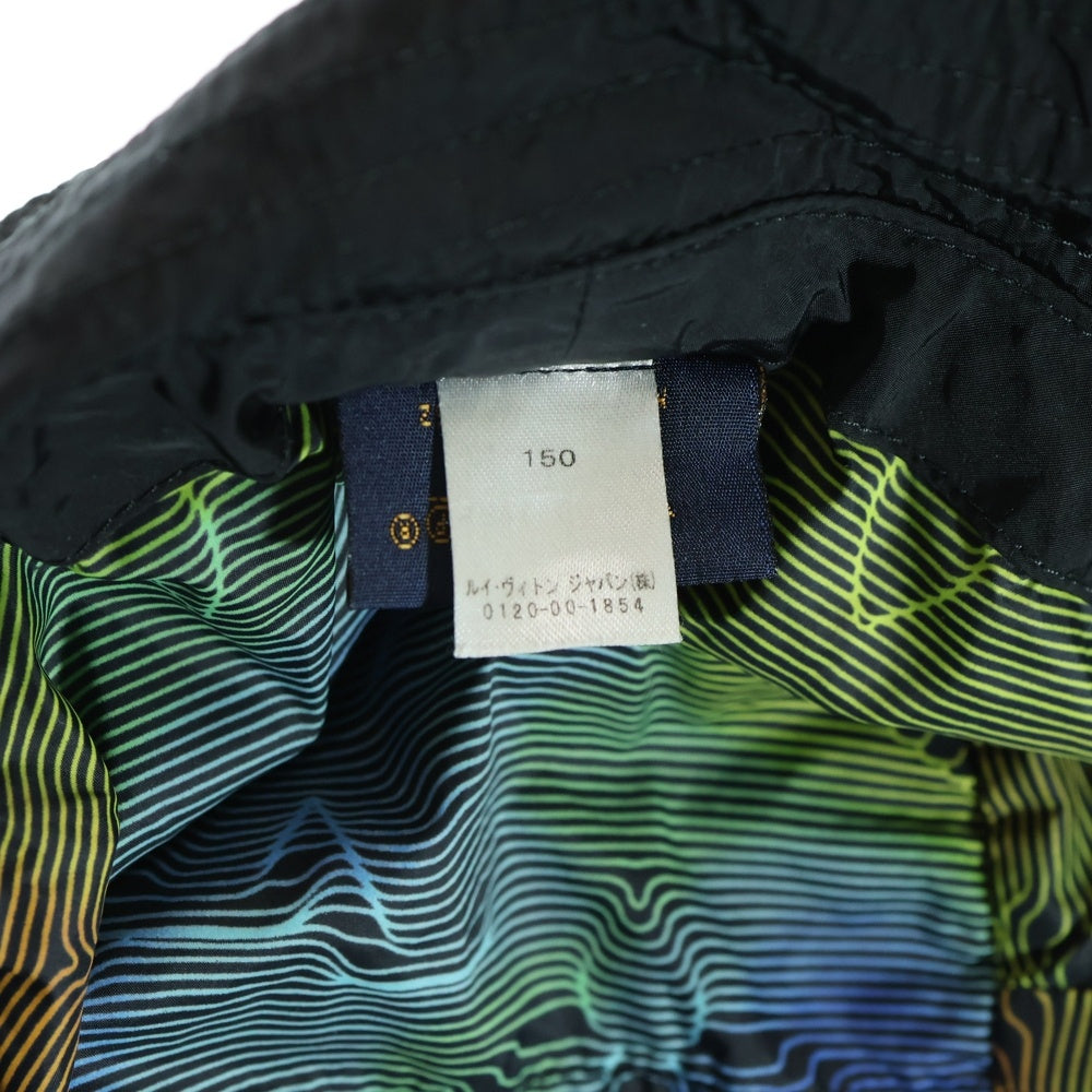 LOUIS VUITTON(ルイヴィトン) レインボーLVロゴ ボブ トランスフォーマブル ナイロン バケットハット ドローコード付き 帽子 NX0199 MP2552 ブラック