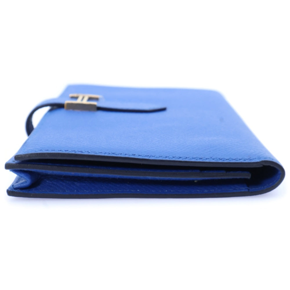 HERMES(エルメス) ベアンスフレ ブルーゼリージュ C刻印 ゴールド金具 ロングウォレット 長財布 ブルー