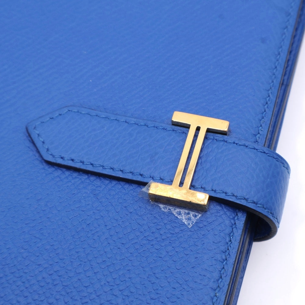 HERMES(エルメス) ベアンスフレ ブルーゼリージュ C刻印 ゴールド金具 ロングウォレット 長財布 ブルー