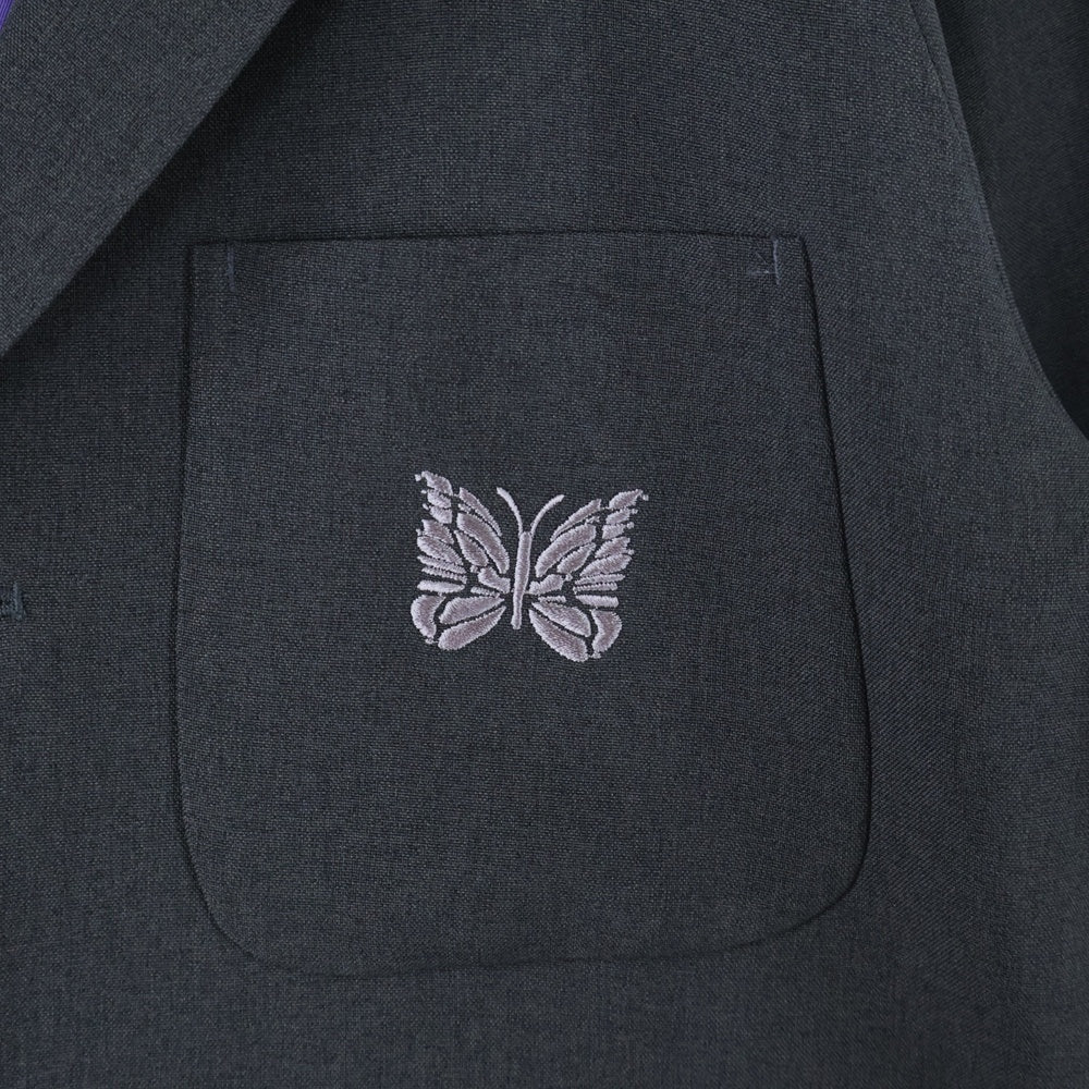 Needles(ニードルス) バタフライロゴ 3B テーラードジャケット グレー QV1556
