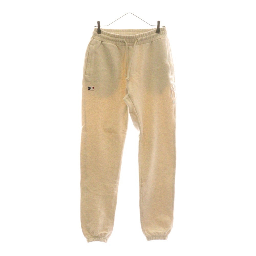 KITH(キス) ×NEW YORK YANKEES ニューヨークヤンキース ロゴ刺繍 スウェットパンツ ベージュ KH6520