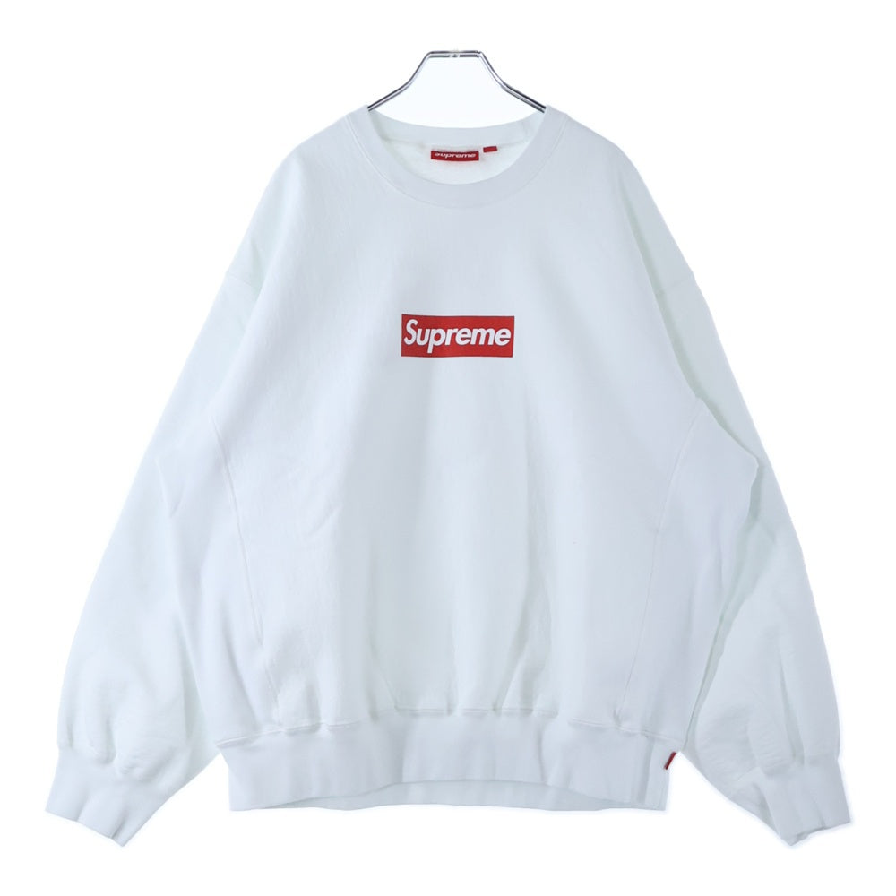 SUPREME(シュプリーム) 25SS Washed Box Logo Crewneck ウォッシュド ボックスロゴ クルーネック スウェット トレーナー ホワイト