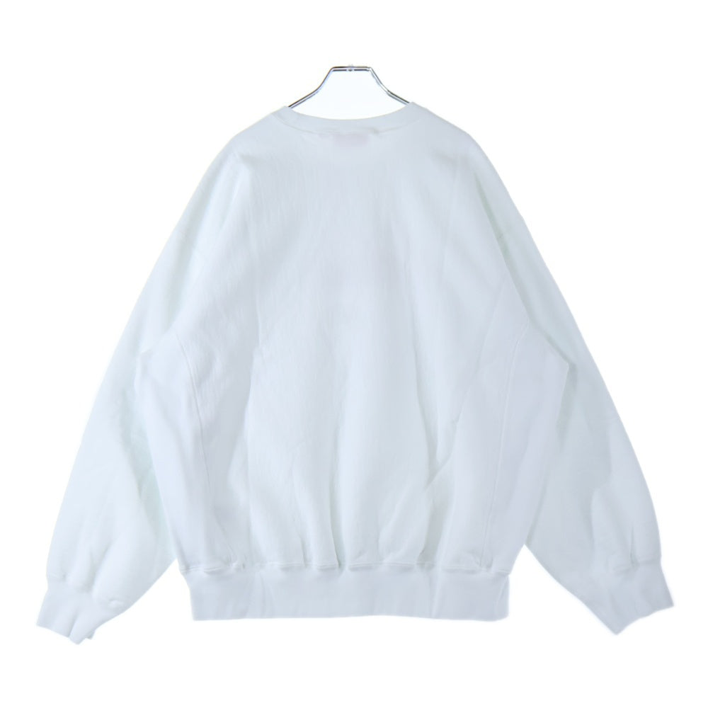 SUPREME(シュプリーム) 25SS Washed Box Logo Crewneck ウォッシュド ボックスロゴ クルーネック スウェット トレーナー ホワイト