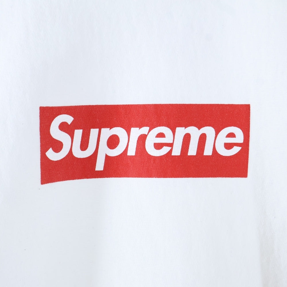 SUPREME(シュプリーム) 25SS Washed Box Logo Crewneck ウォッシュド ボックスロゴ クルーネック スウェット トレーナー ホワイト