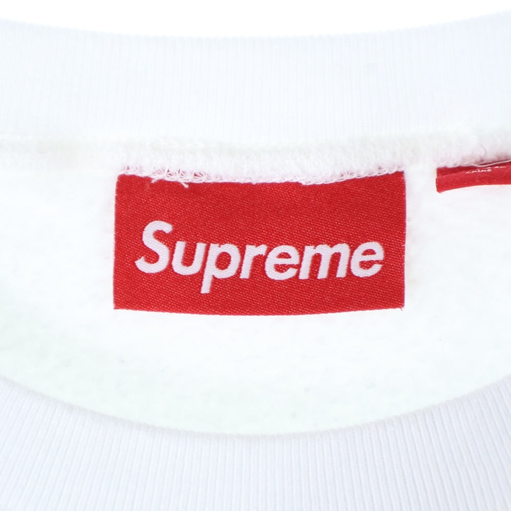 SUPREME(シュプリーム) 25SS Washed Box Logo Crewneck ウォッシュド ボックスロゴ クルーネック スウェット トレーナー ホワイト