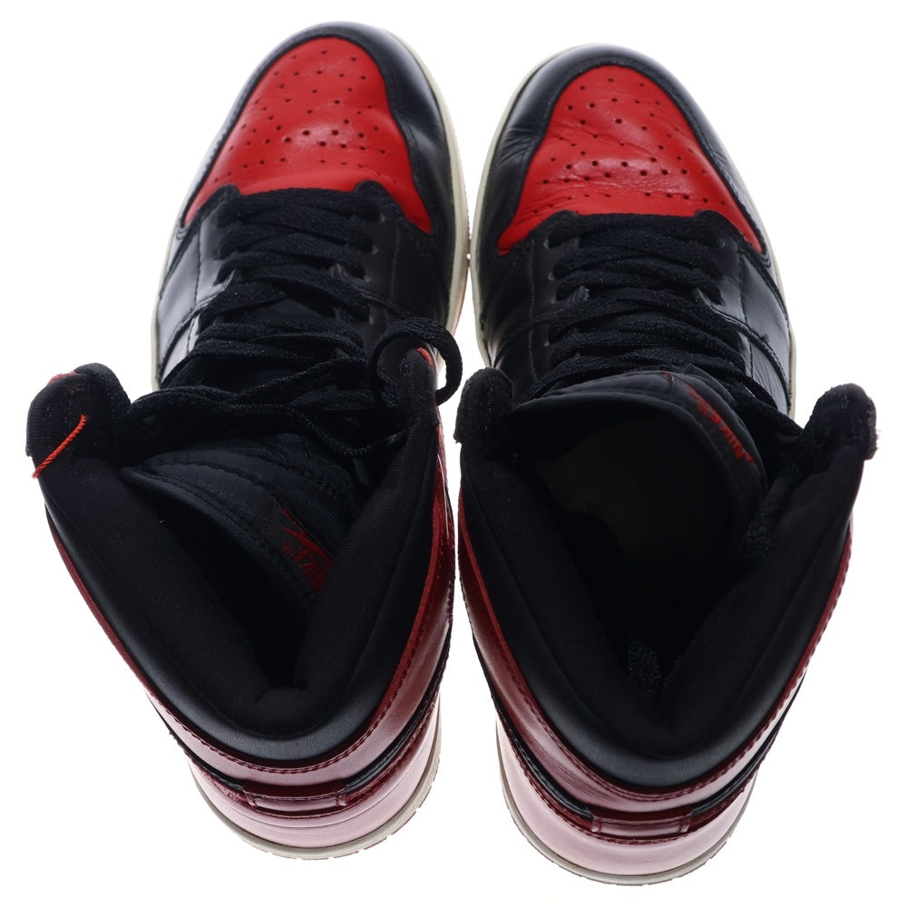 NIKE(ナイキ) 【観賞用 2001年製】AIR JORDAN 1 RETRO HIGH BRED エアジョーダン 1 レトロ ブレッドハイカットスニーカーブラック/レッド US8.5/26.5cm 136066-061