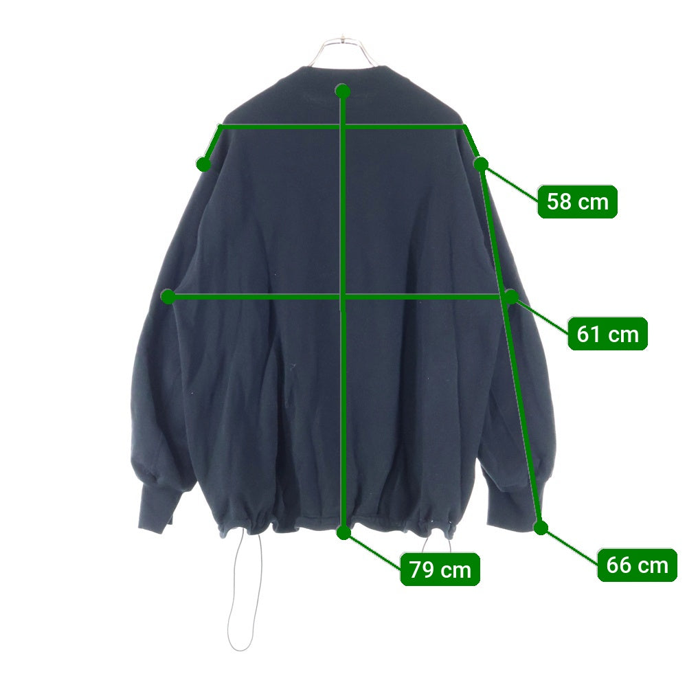 Tamme(タム) スリットデザイン クルーネックスウェット トレーナー 24A0204 ブラック