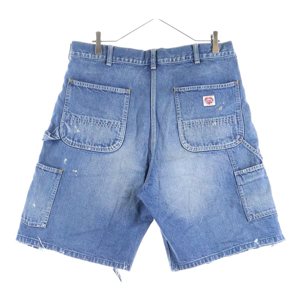 SAINT MICHAEL(セントマイケル) 25SS DOUBLE KNEE SHORTS SM-HR8-0000-073 ダブルニー デニム ショートパンツ ショーツ インディゴ