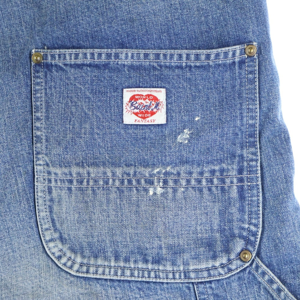 SAINT MICHAEL(セントマイケル) 25SS DOUBLE KNEE SHORTS SM-HR8-0000-073 ダブルニー デニム ショートパンツ ショーツ インディゴ