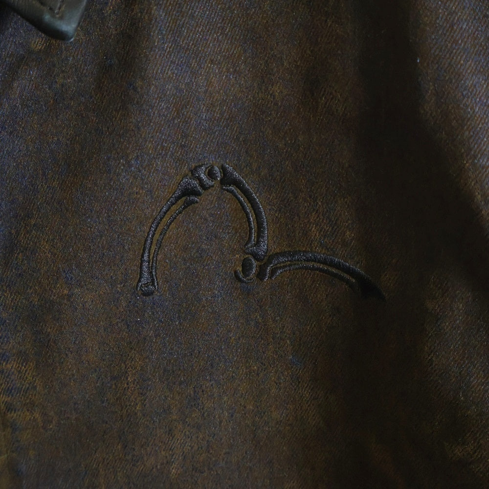 EVISU(エビス) 25AW Skull and Logo Embroidery Fashion Fit Heavy Washed Denim Jacket スカルとロゴ刺繍ファッションフィットヘビーウォッシュドデニムジャケット