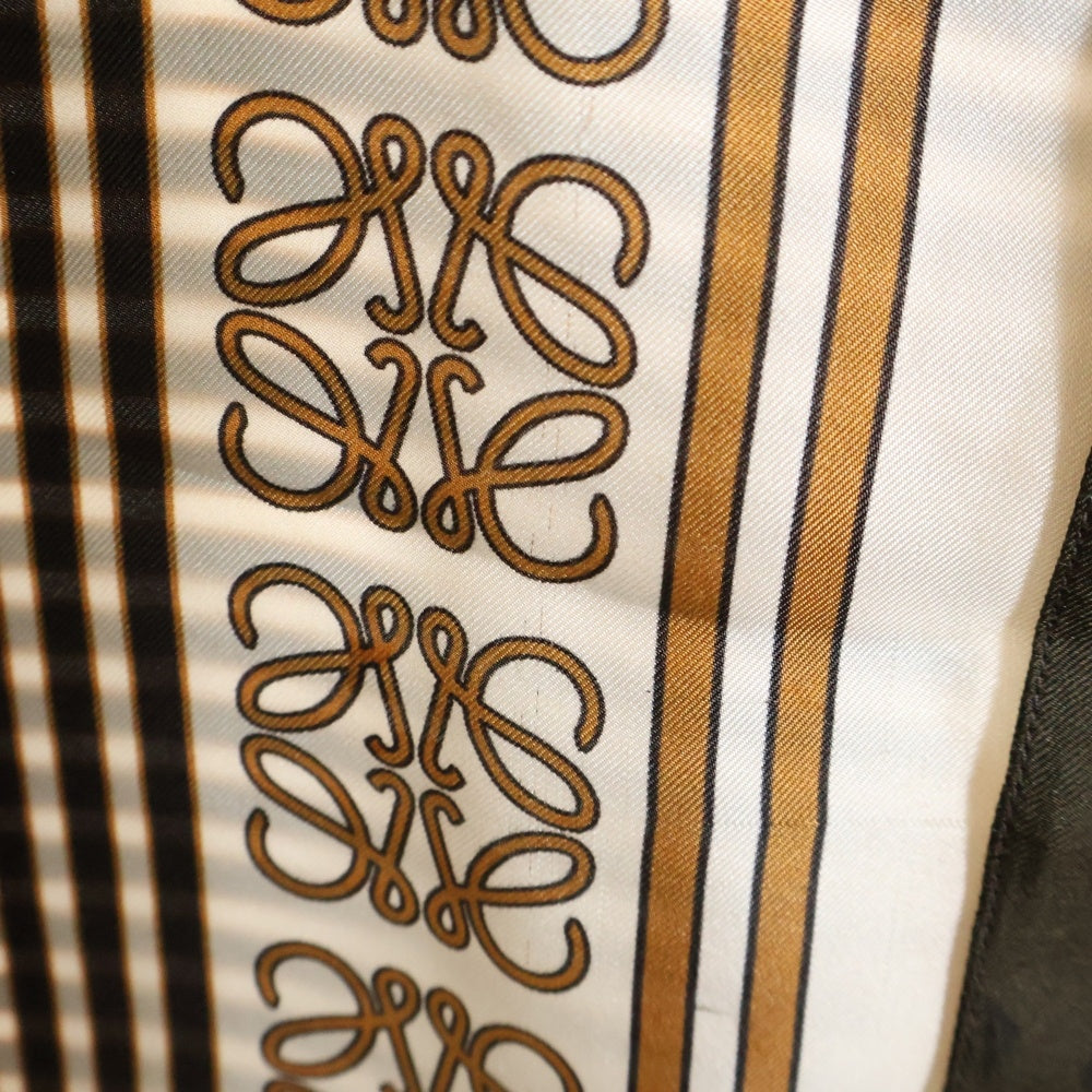 LOEWE(ロエベ) Paula's Ibiza Silk Shirts パウラズイビザ シルクシャツ ボタンダウン半袖シャツ H616Y05X53 ブラウン