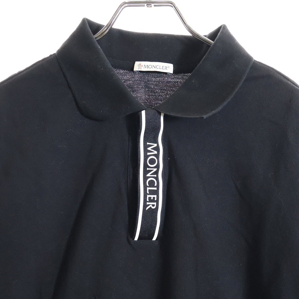 MONCLER(モンクレール) SS POLO フロントロゴデザイン半袖ポロシャツ J10918A00002 ブラック