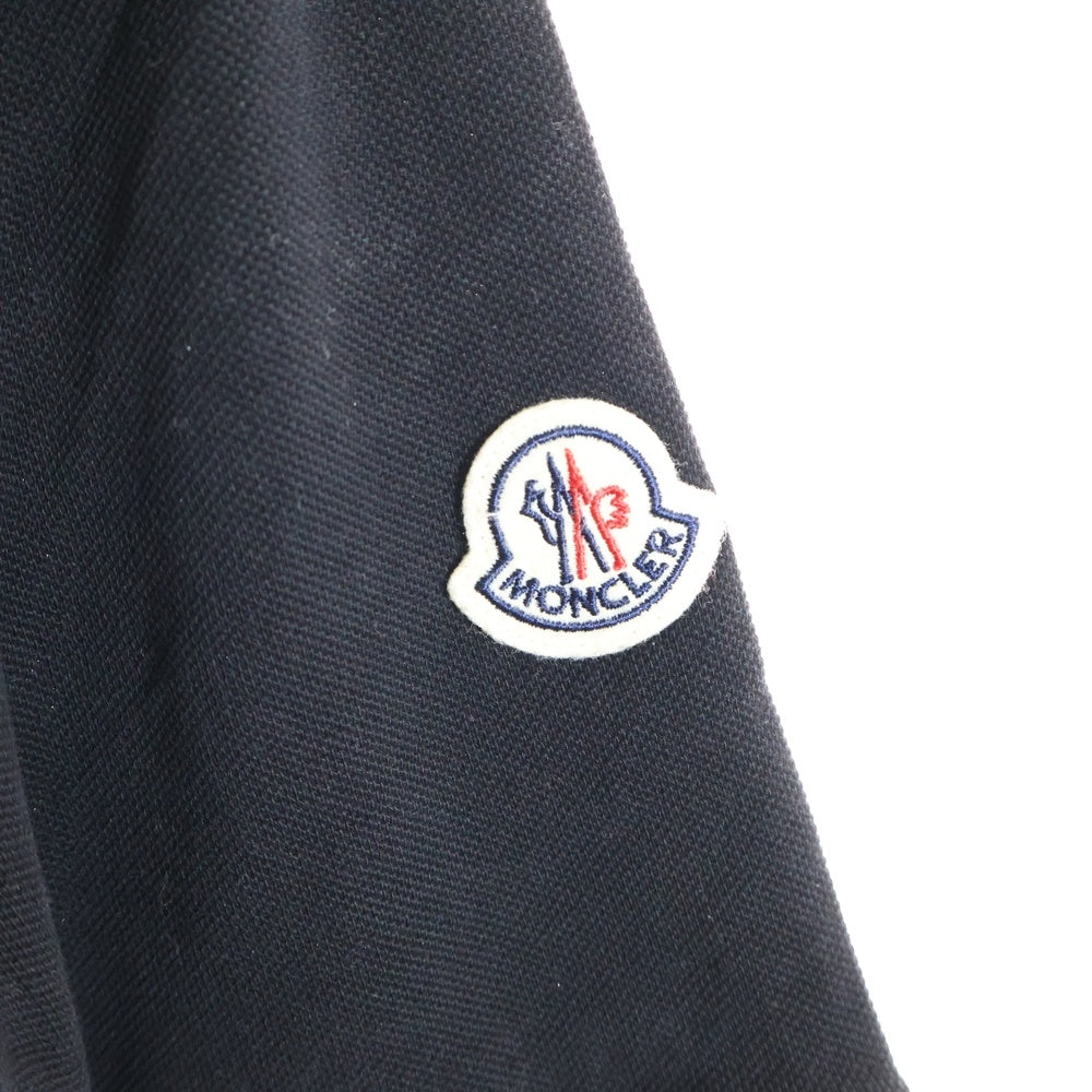 MONCLER(モンクレール) SS POLO フロントロゴデザイン半袖ポロシャツ J10918A00002 ブラック