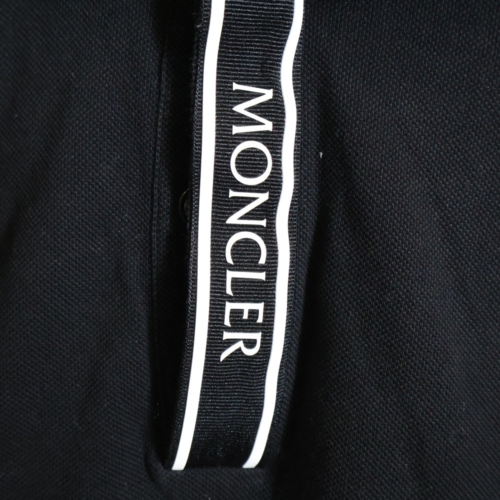MONCLER(モンクレール) SS POLO フロントロゴデザイン半袖ポロシャツ J10918A00002 ブラック