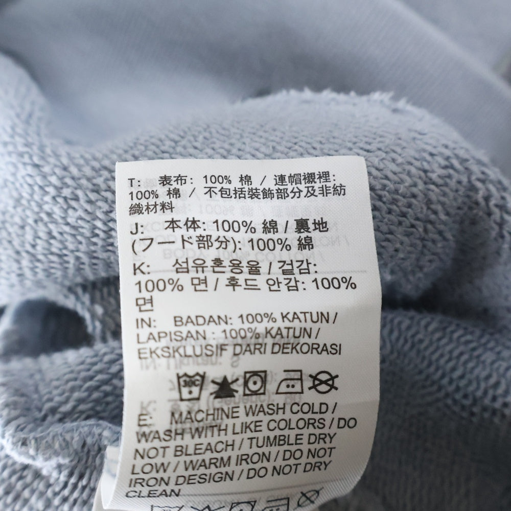 JORDAN BRAND(ジョーダンブランド) ×A Ma Maniere ア マ マニエール 総柄 フロントロゴ刺繍 プルオーバーパーカー ライトブルー DJ9753-464