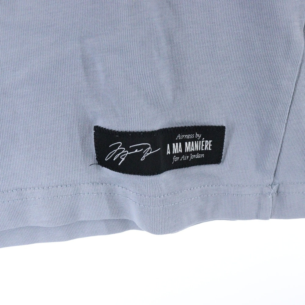 JORDAN BRAND(ジョーダンブランド) ×A Ma Maniere ア マ マニエール フロントロゴ刺繍 長袖Tシャツ カットソー ライトブルー DJ9759-464