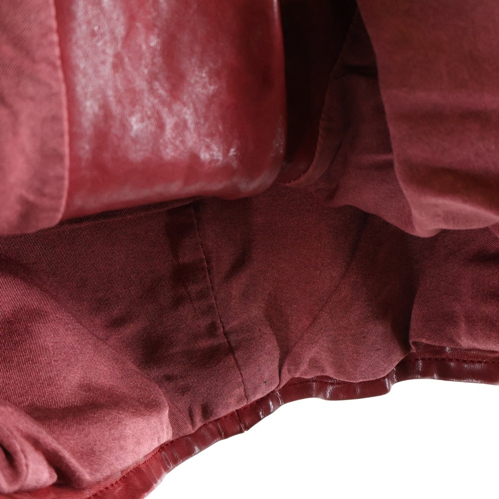 ISAMU KATAYAMA BACKLASH(イサムカタヤマバックラッシュ) ジャパンホース 製品染め レザージャケット アウター B1367-05 レッド