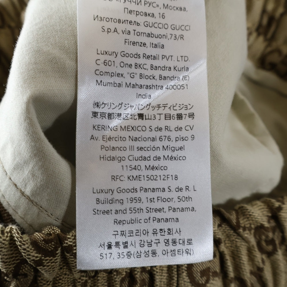 GUCCI(グッチ) 23AW Linen Blend Canvas Short Pants リネンブレンドキャンバスショートパンツ GGスプリーム総柄ハーフパンツ 742781 Z8BIX ベージュ