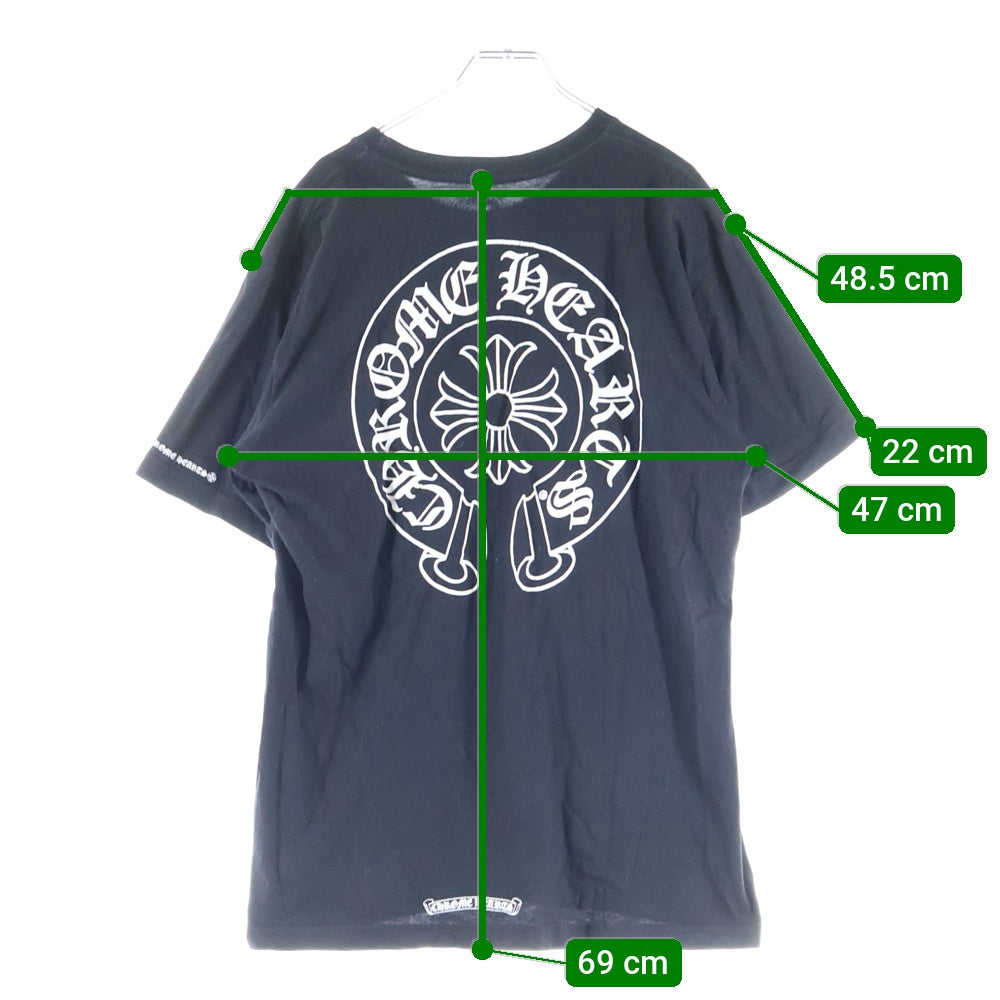 CHROME HEARTS(クロムハーツ) Horseshoe S/S Tee ホースシュー プリント 半袖Tシャツ ブラック