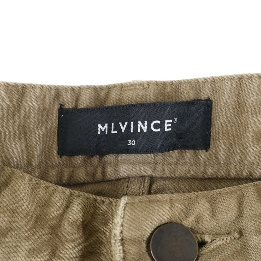 MLVINCE(メルヴィンス) Type-1 Slim Damage Jeans タイプ1スリムダメージジーンズ スナップボタンスキニーデニム ブラウン
