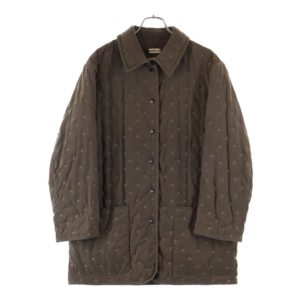 HERMES(エルメス) マルジェラ期 パドックコート 中綿 ロングコート ブラウン