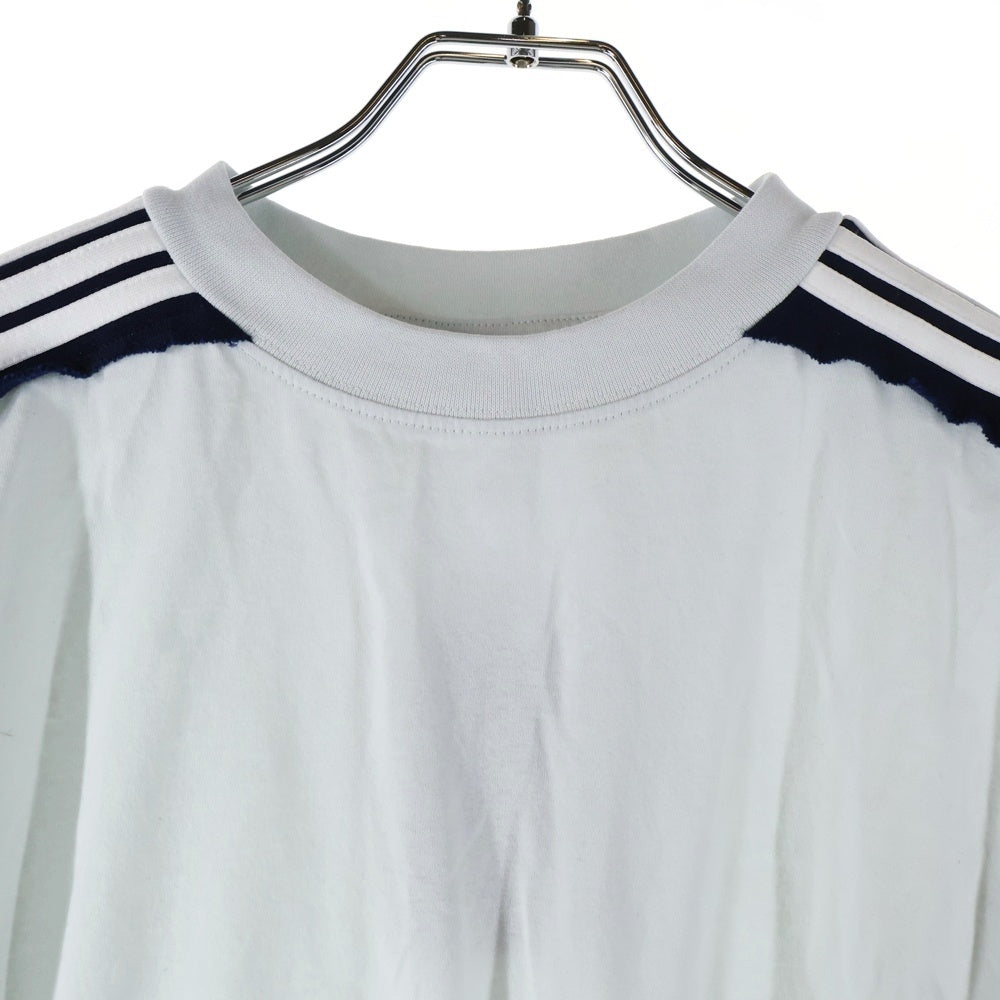 BALENCIAGA(バレンシアガ) ロゴ刺繍サイドラインオーバーサイズ 半袖Tシャツ カットソー 829686 TSVH2 ホワイト