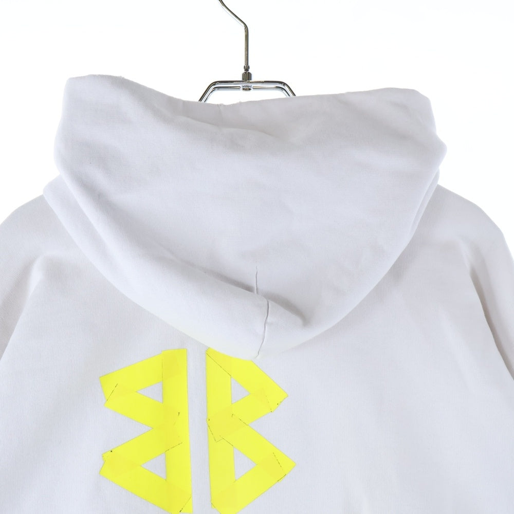 BALENCIAGA(バレンシアガ) 23SS Tape Type Ripped Pocket Hoodie 744441 TOVB1 テープロゴ プルオーバーフーディー パーカー ホワイト