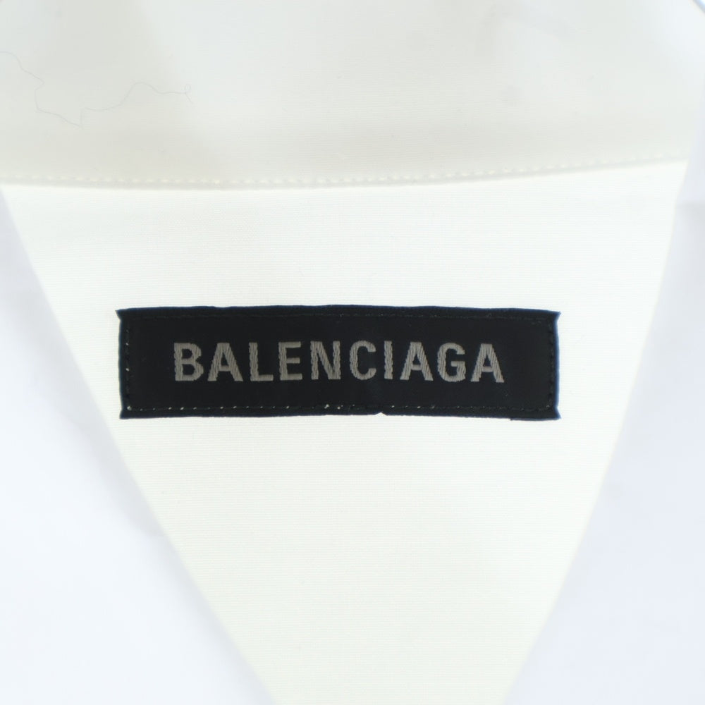 BALENCIAGA(バレンシアガ) 袖ワッペンデザイン 半袖シャツ 830980 TRM28 ホワイト