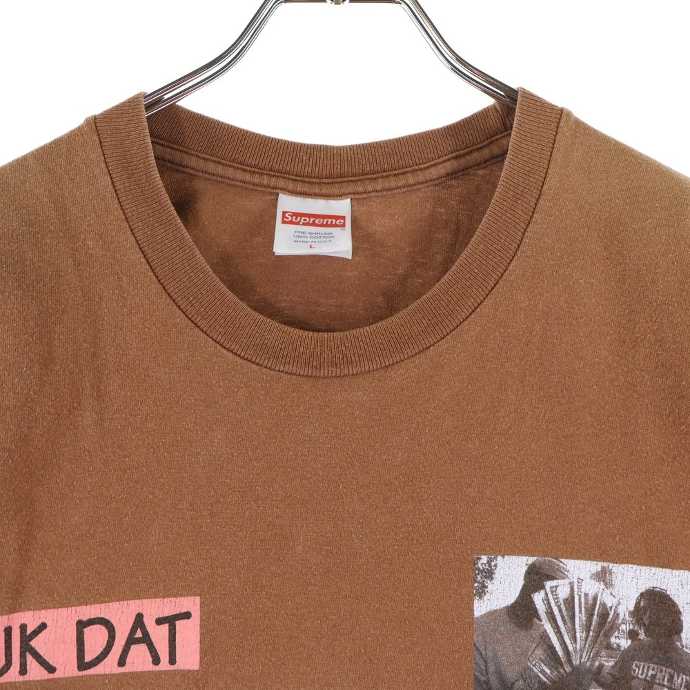 SUPREME(シュプリーム) 22AW Joie De Vivre Tee ジョイデビブレ クルーネックロゴプリント半袖Tシャツ カットソー ブラウン