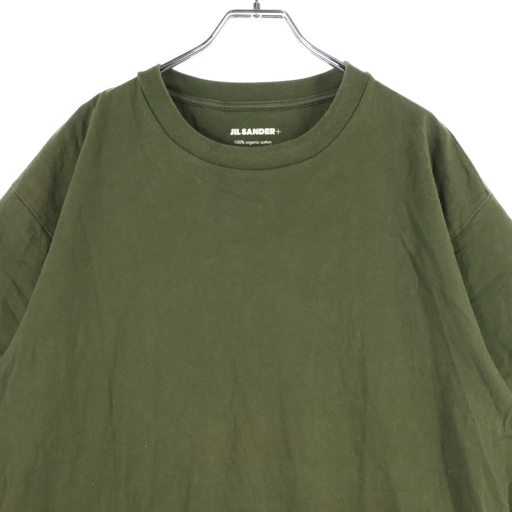 JIL SANDER +(ジルサンダープラス) Pack Tee パックT ロゴパッチクルーネック半袖Tシャツ KK PM ZI 7071 カーキ