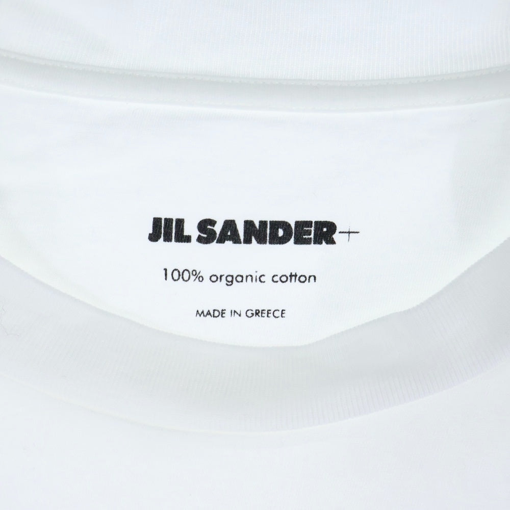 JIL SANDER +(ジルサンダープラス) Pack Tee パックT ロゴパッチクルーネック半袖Tシャツ KK PM ZI 0004 ホワイト