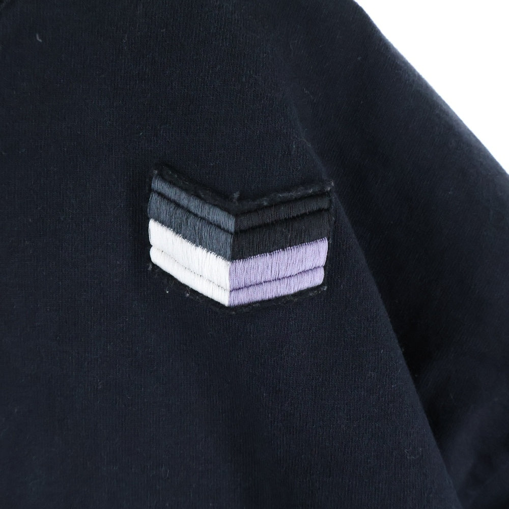 JIL SANDER(ジルサンダー) Oversized Bi-Color T-Shirts オーバーサイズドバイカラーTシャツ ロゴパッチクルーネック半袖Tシャツ KK JM NM 0019 ブラック/ホワイト