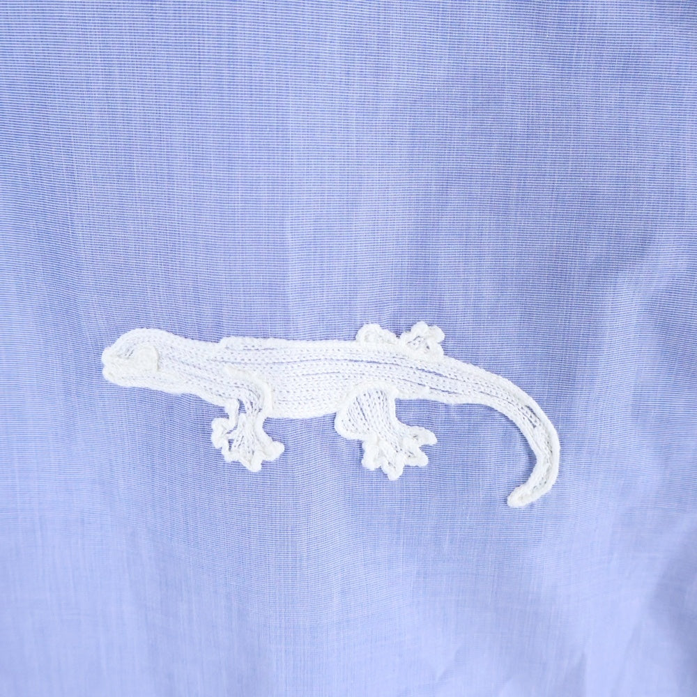 JIL SANDER(ジルサンダー) 20AW Embroidery Cotton Shirts エンブロイダリーコットンシャツ モチーフ刺?ボタンダウンコットン長袖シャツ JSMR741738 ブルー