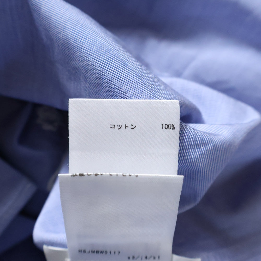 JIL SANDER(ジルサンダー) 20AW Embroidery Cotton Shirts エンブロイダリーコットンシャツ モチーフ刺?ボタンダウンコットン長袖シャツ JSMR741738 ブルー