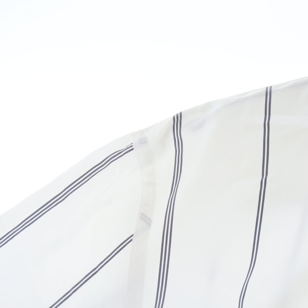 JIL SANDER(ジルサンダー) 19SS Stripe Cotton S/S Shirts ストライプコットンショートスリーブシャツ ボタンダウン半袖シャツ JSUO742228 ホワイト