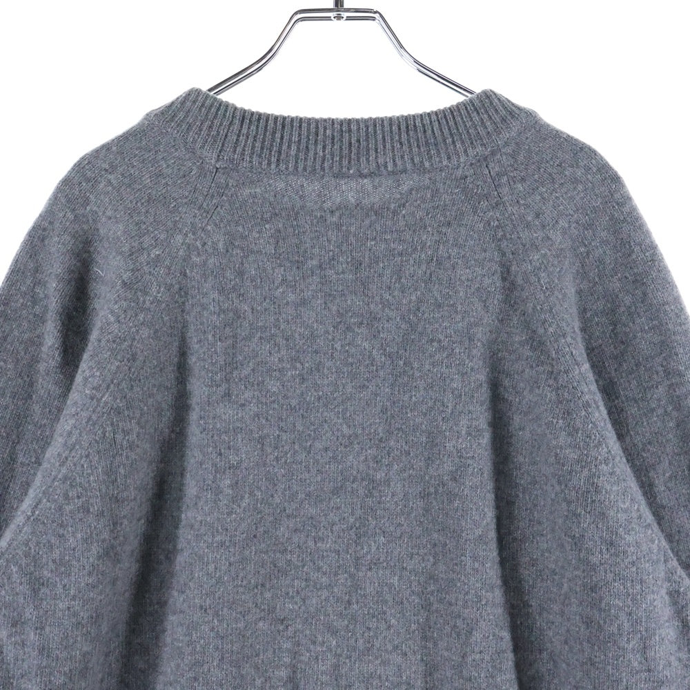 JIL SANDER(ジルサンダー) 20AW Oversized Side Slit Knit オーバーサイズドサイドスリットニット クルーネックラグランスリーブニットセーター JSMR751001 グレー