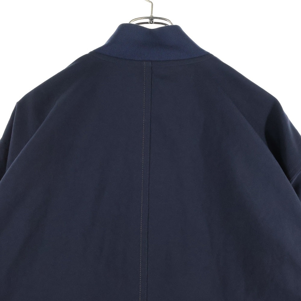 JIL SANDER(ジルサンダー) 20SS Avalon Drawstring Bomber Jacket アヴァロンドローストリングボンバージャケット 切替MA-1ジャケット JSMQ420401 ネイビー