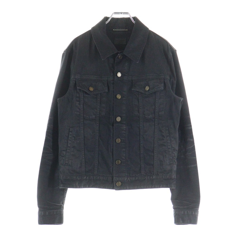 SAINT LAURENT PARIS(サンローランパリ) Coating Stretch Denim Jacket コーティングストレッチデニムジャケット ボタンダウンデニムジャケット 597064 Y500A ブラック