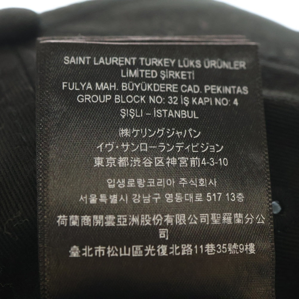 SAINT LAURENT PARIS(サンローランパリ) ×new era MONOGRAM CAP ニューエラ ロゴ モノグラム キャップ 帽子 ブラック 687687 YCL361000