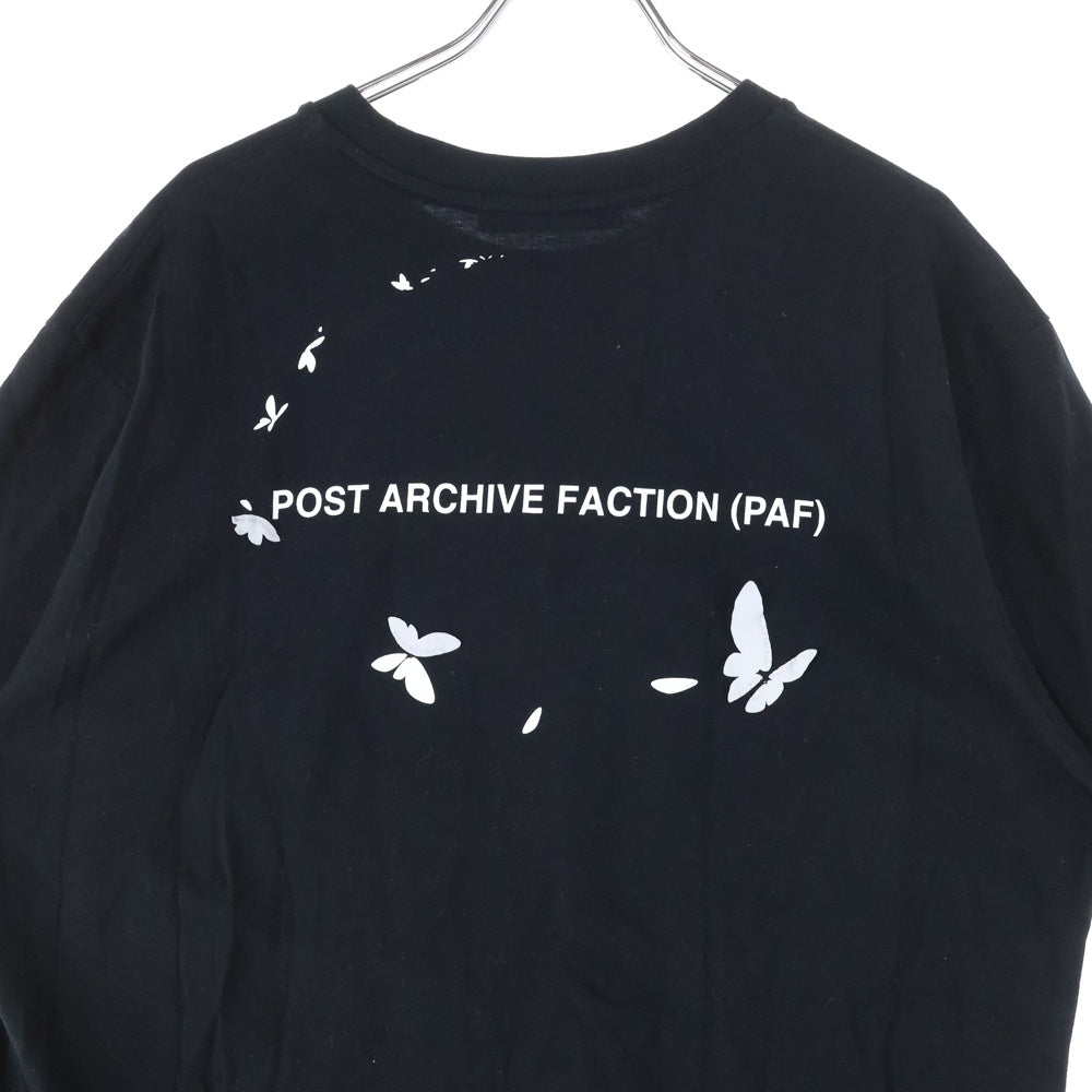 POST ARCHIVE FACTION(ポストアーカイブファクション) 25SS SOUVENIR TEE スーベニア バックバタフライデザイン 半袖Tシャツ カットソー ブラック CA-102BK